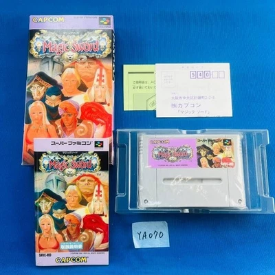 ◇YA070 Magic Sword w/box manual Nintendo Super Famicom Japanese Very Good - Image 1 of 4