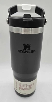 Vaso de acero inoxidable con pajita abatible Stanley Iceflow - 30 oz - carbón Foto 1 de 4