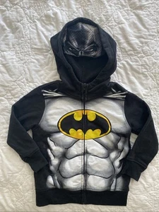 DC Comics Boys Batman Fleece Masked Full Zip Hoodie, Size: 4T - Picture 1 of 4