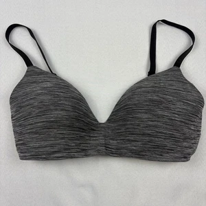 Victorias Secret Gray Padded Underwire Bra 34D Push Up Sexy Lingerie *READ - Picture 1 of 8
