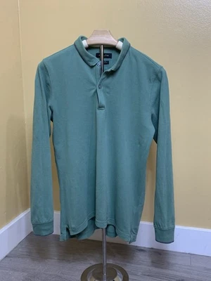 Polo Massimo Dutti M verde manga larga 100 % algodón Foto 1 de 4