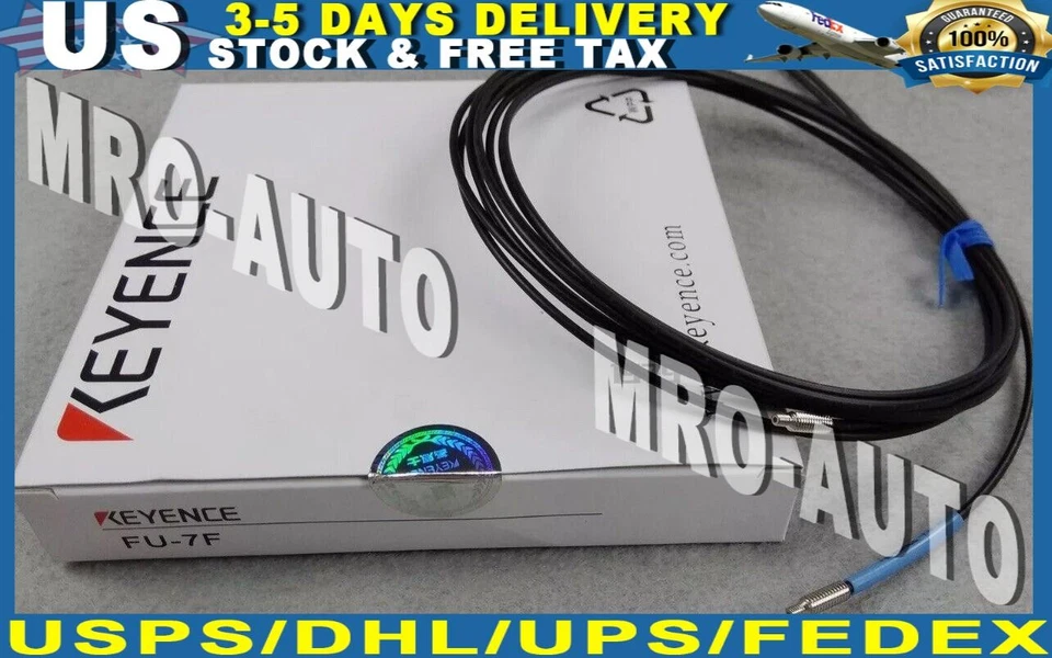 New Keyence Pair FU-7F FU7F Straight Thrubeam Transmissive Fiber Optic Unit. E3 - Image 1 of 1