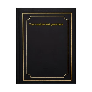 Personalised Text Large Black Self Adhesive Photo Album with 40 Sheets, 80 Sides - Picture 1 of 15