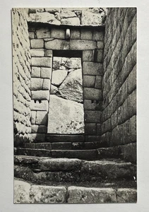 Entrada Templo de la Luna Pachacamac Lima Perú Foto Real Postal RPPC - Imagen 1 de 3