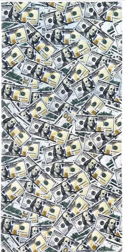 Toalla de playa 100 % algodón billete multidólar 30"x60" hecha en Brasil Foto 1 de 1