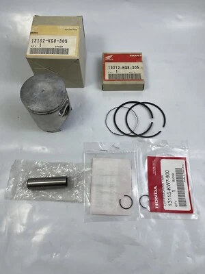 HONDA LEAD NH125 AERO125 1984 PISTON (0.25)+RING+PIN+CLRCLIPS NOS 13102-KG8-305 - Image 1 of 4