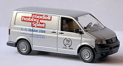VW Volkswagen T5 Scatola 2003-09 - 1:87 Argento Metallico Wiking 0309 03 - Immagine 1 di 2