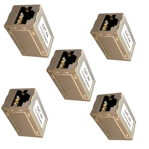 5Pcs CAT6A Shielded RJ45 Ethernet Inline Joiner Adapter Cable Extender Coupler v - Afbeelding 1 van 3