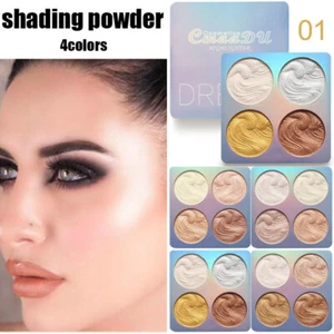 CMAA DU BRONZER HIGHLIGHTER SHIMMER CONTOUR 4 Colors Palette Makeup Powder - Picture 1 of 21