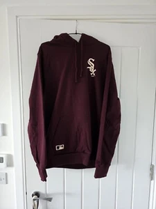 NEW ERA MLB Chicago White Sox World Series Logo Maroon Oversized Hoodie Medium - Picture 1 of 5