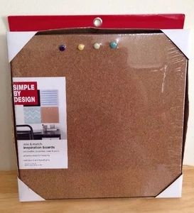 Simple By Design Mix & Match  Inspiration Cork Boards w/Push Pins A164 - Picture 1 of 4