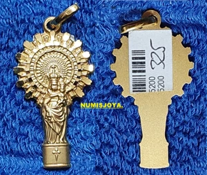 VIRGIN PILLAR 18k yellow gold medal. Weight 3.25 gr. 30 x 17 mm. - Picture 1 of 1