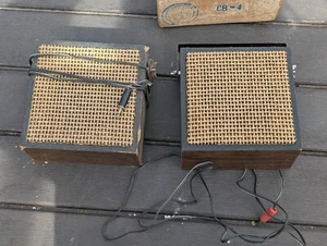 2 Vintage GEMCO CB-4 Extension Speaker Walnut for CBs Rare - Zdjęcie 1 z 7