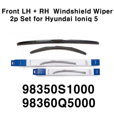 NEW OEM Windshield Wiper Blade Front Left + Right 2pcs for Hyundai IONIQ 5 2022+ - Image 1 of 4