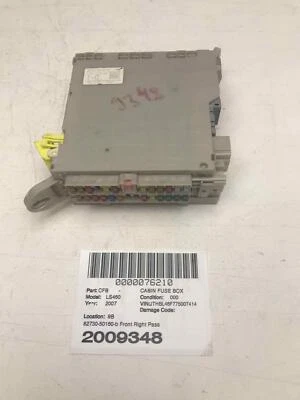 Caja de conexiones de fusibles inferior para pasajero Rh 82730-50160-b se adapta a Lexus LS460 2007-2009 Foto 1 de 4