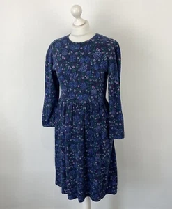 Vintage Laura Ashley Blumen Kleid Blau Grün Lila Größe M Damen - Bild 1 von 18