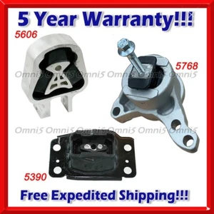 M717 Fits 2014-2018 Ford Fusion 1.5L/2013-2014 1.6L Motor & Trans Mount Set 3pc - Picture 1 of 5