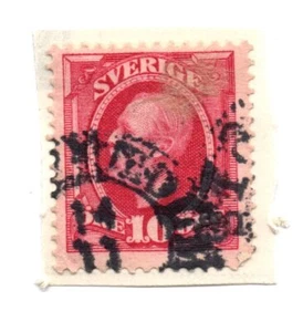 Suecia 1891 -1903 Rey Oscar II 10ore SG: 47 Sello usado ligeramente articulado (a3) - Imagen 1 de 1