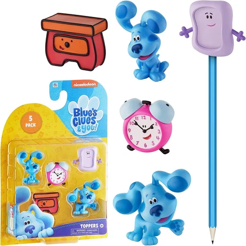 Blue's Clues Toppers 5pk Slippery Soap Tickety Tock Sidetable Drawer Blue P.M.I Cover
