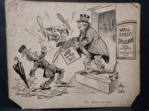 1907 Political Cartoon Original Art Clare Dwiggins Jap In The Box DWIG horrors - Picture 1 of 9