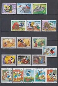 6. Selección de estampillas de Mickey Donald de dibujos animados de Disney Mongolia Bután Sierra Leona - Imagen 1 de 1