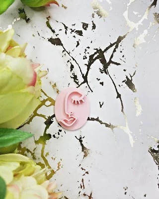 Face 1 polymer clay stamp - Image 1 of 2