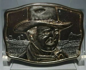 BELT BUCKLE JOHN WAYNE THE MAN OF THE GOLDEN WEST VINTAGE VERY CLEAN L.E. #7553 - Picture 1 of 4