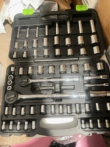 PITTSBURGH 61 Pc 1/4 In., 3/8 In., 1/2 In. Drive SAE & Metric Socket Set (U6 - Picture 1 of 6