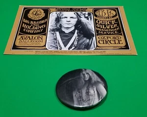 VTG 67' BIG BROTHER & THE HOLDING  CO JANIS JOPLIN HANDBILL POSTCARD , BUTTON !! - Picture 1 of 13