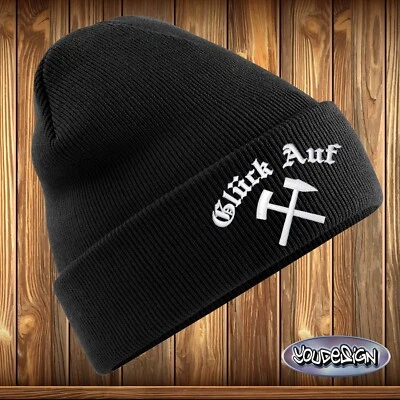 Glück Auf Original Beechfield Beanie Strickmütze Ruhrpott Mütze Stick Liebe