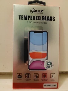 VMax Tempered Glass 2.5D Antimicrobial Screen Protector for IPhone 12/12 Pro - Picture 1 of 2