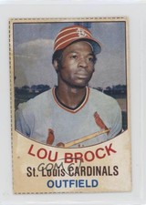 1977 Hostess All-Star Team Twinkies Lou Brock (Bio Information on 2 Lines) HOF