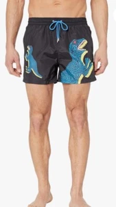 Nuevo baúl de baño PAUL SMITH para hombre negro con estampado de dinosaurios DINO PEQUEÑO NUEVO CON ETIQUETAS $175 - Imagen 1 de 12
