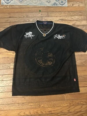 Vintage Hip Hop History Men's 2XL Streetwear Black Mesh Jersey Rap Sports Y2K - image 1 of 4