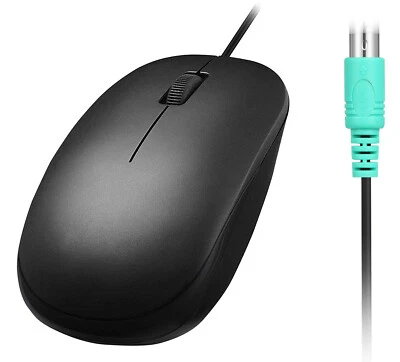 Classic Wired PS2 Optcal Mouse for Windows 10/8/7/XP PC/MAC Notebook Desktop - Image 1 of 2