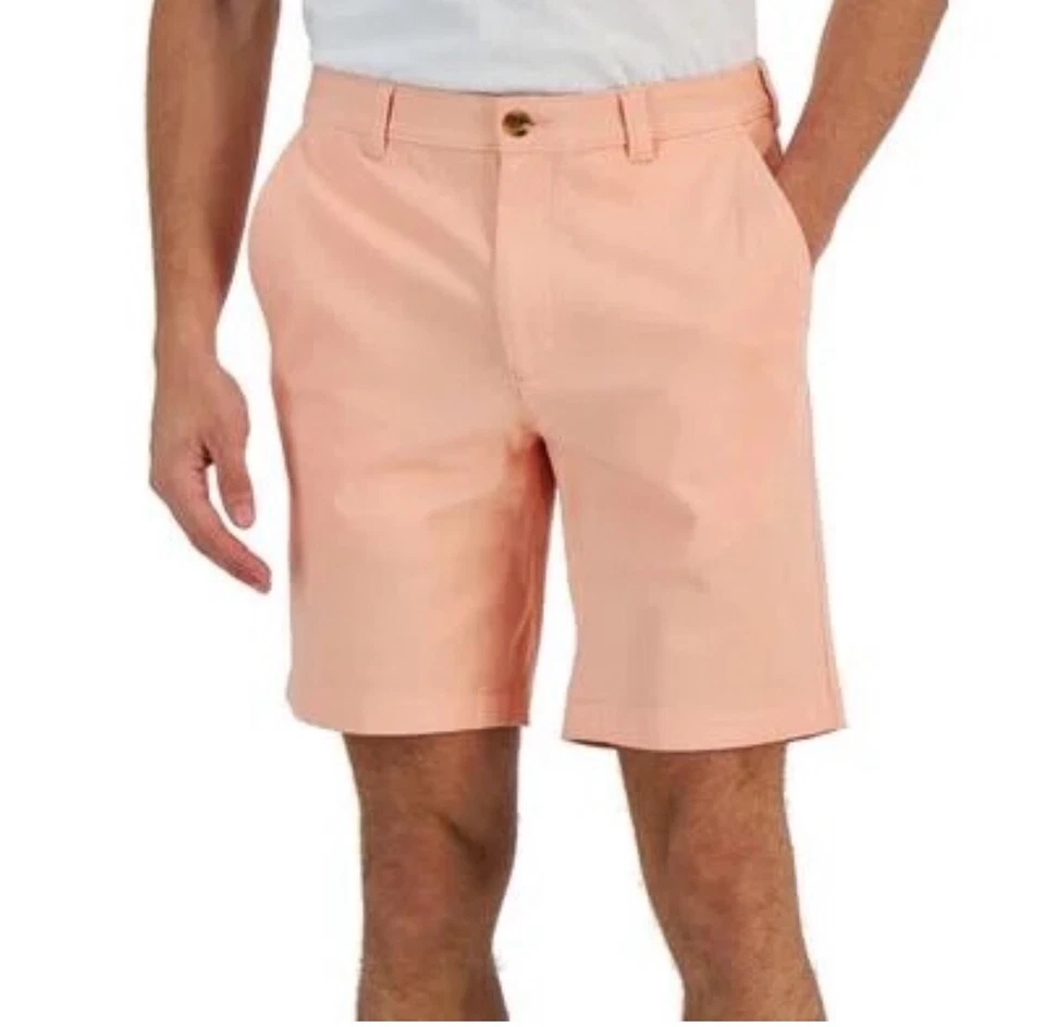 Pantalones Cortos Club Room Para Hombre Calce Regular Frente Plano Peach Cloud 42" Foto 1 de 1