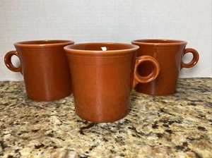 (3) Fiesta Tom & Jerry Coffee Mugs Paprika Color Ring Handle Fiestaware NEW - Picture 1 of 8