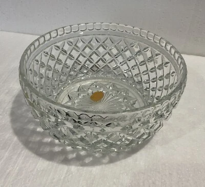 21cm Heavy Glass Bowl. Bohemia. Made in Czechoslovakia. V.G.C. Free Tracked Post - Image 1 of 4