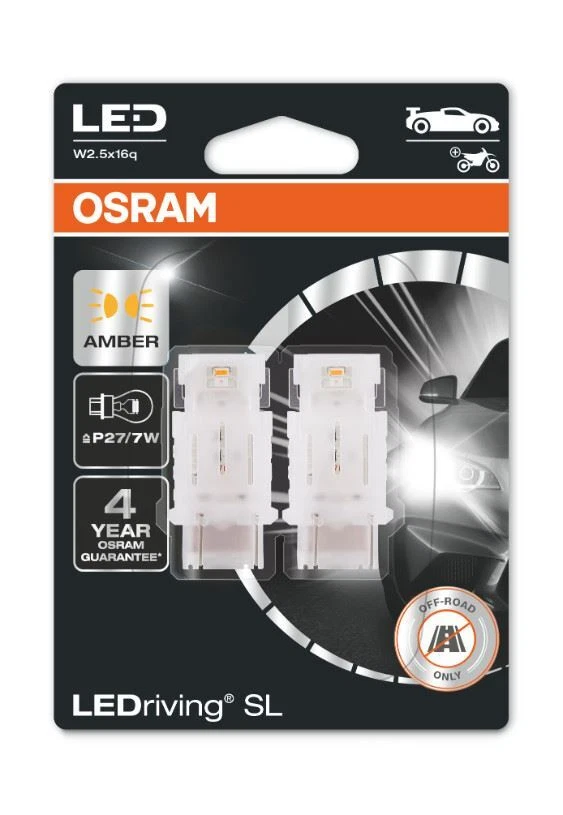 LEDriving SL 3157DYP-02B Non ECE Amber OSRAM P27/7W - Image 1 of 1