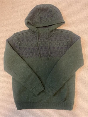 Suéter con Capucha Jack Threads Mezcla de Lana Para Hombre Grande Verde Azul Marino Pullover Foto 1 de 4