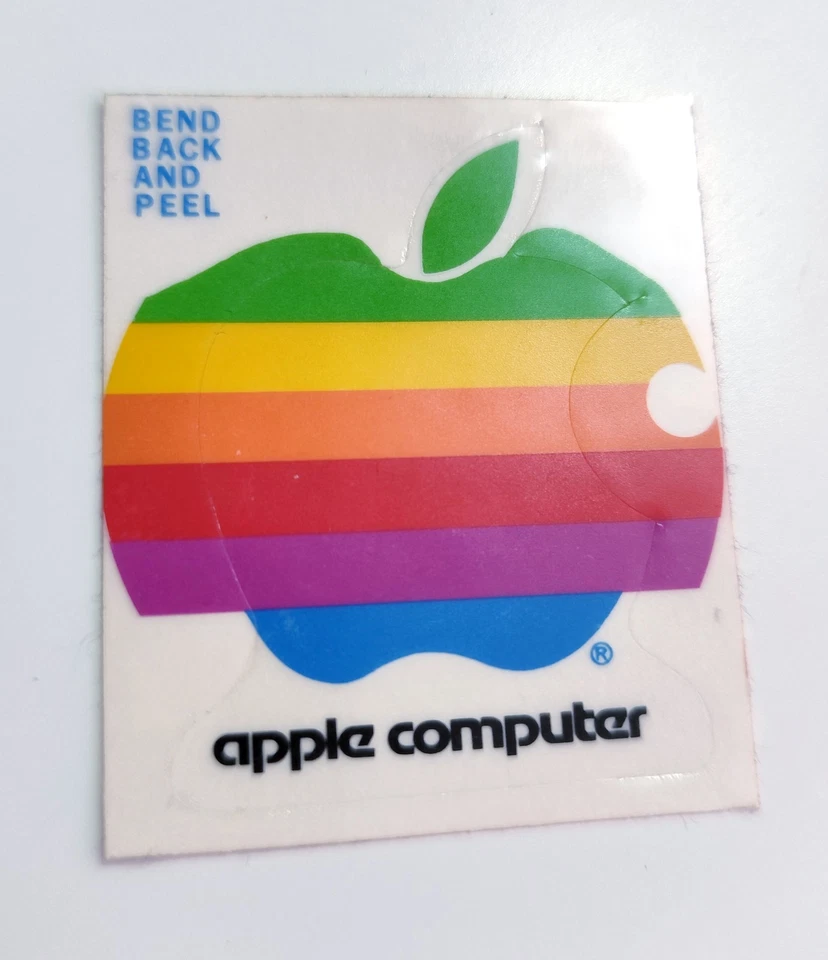 Original Sticker Apple Computer Vintage Aufkleber Logo Retro Bunt Farbig - Bild 1 von 1