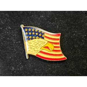 Bandera de Estados Unidos de América de colección con alfiler de solapa esmaltada de águila en alza - Imagen 1 de 3