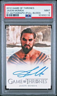 2012 Game of Thrones Season 1 Jason Momoa Full Bleed Auto/Autograph PSA 9 - Image 1 of 2