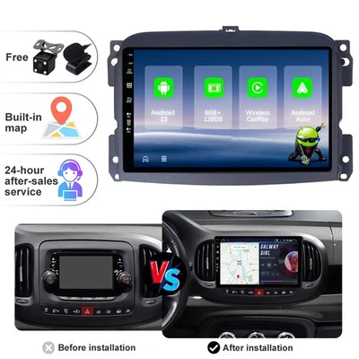 ★SCONTO 25%★ 6+128GB 10” Autoradio Android 13 Per Fiat 500L 2012-2017 CarPlay BT - Immagine 1 di 4