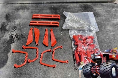 Tamiya Clod Buster 4x4x4 RC 1:10 Chassis F Parts & Metal Bag #10005969 RED NEW - Image 1 of 4