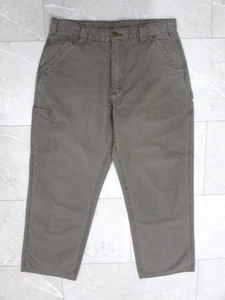 Carhartt Mens Carpenter Pants Size 36x30 Brown Dungaree Fit B151 LBR - Picture 1 of 5
