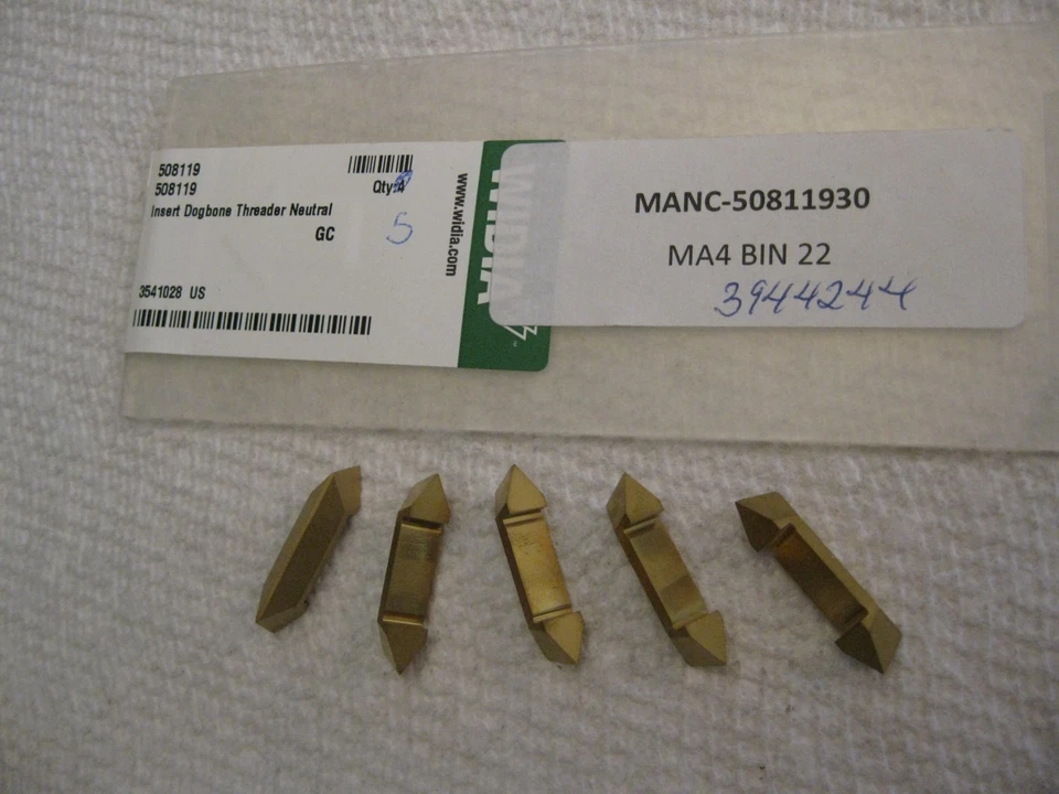 Manchester 508-119-30 GC Dogbone Threader Neutro Lote de 5 piezas Foto 1 de 1