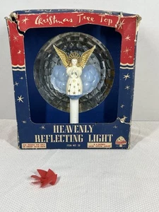 Vintage Christmas Tree Topper Heavenly Reflecting Light Bradford W Box Complete - Picture 1 of 24