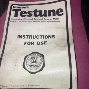 Gunsons Testune Electronic Test And Tune Up Meter. Used And Untested. - Picture 1 of 4