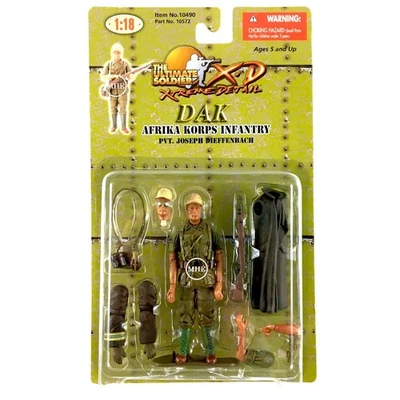 1:18 21st Century Toys Ultimate Soldier WWII German DAK - PVT JOSEPH DIEFFENBACH - Image 1 of 2